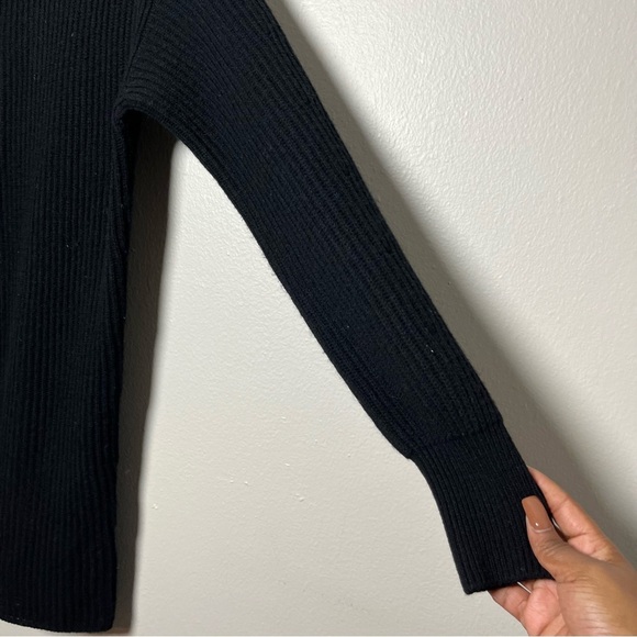 Intermix Women Sweater Dress Petite Small Wool Cashmere Scoop Neck Mini - Picture 7 of 8